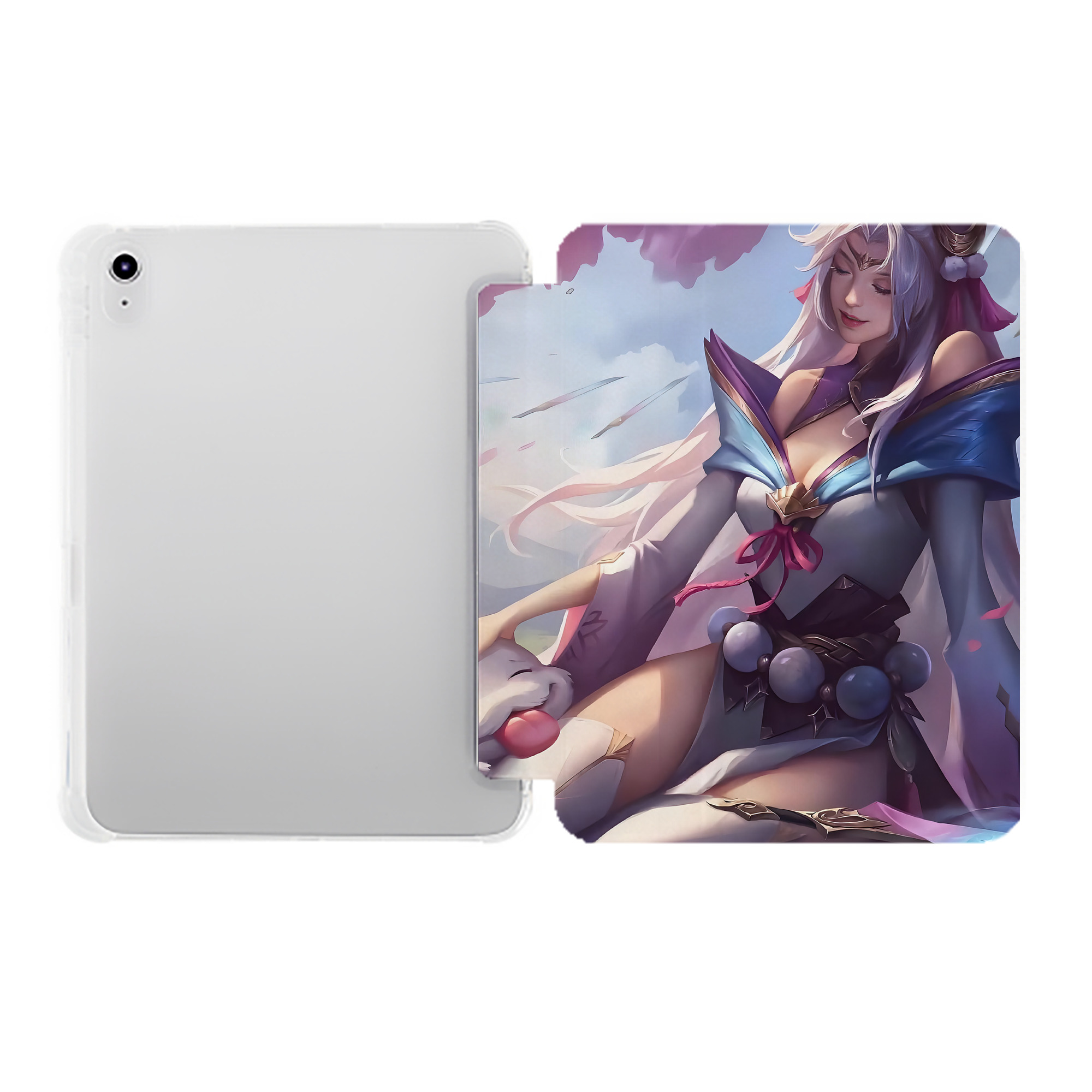 （画像用） リーグ・オブ・レジェンド League of Legends LOL IPad ケース ペン収納付き 三つ折りスタンド PUレザー×シリコン 対応機種9.5/10.5/10.9インチ